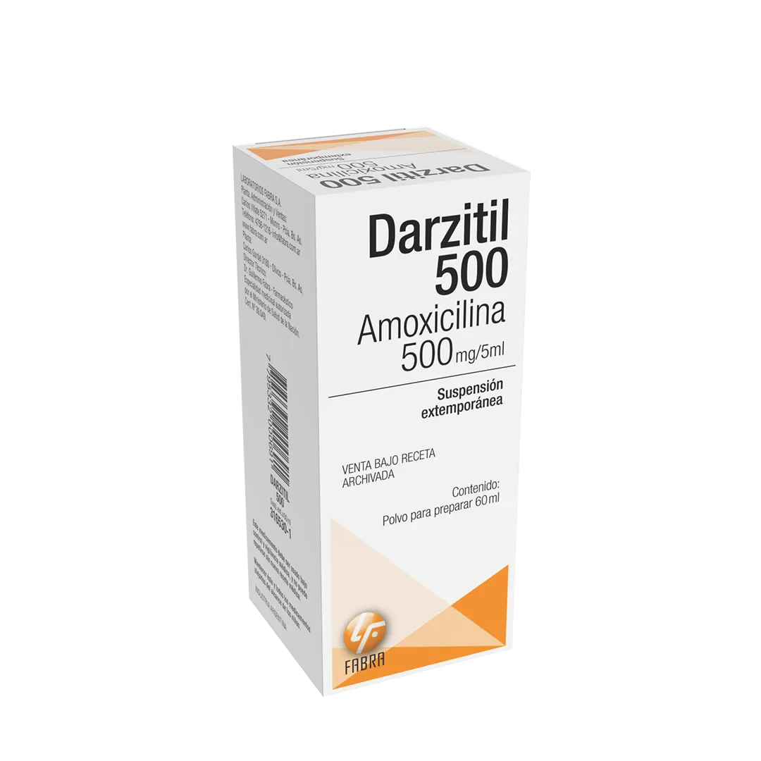 Darzitil Polvo para Suspensión Oral 500 mg / 5ml - Frasco x 60 ml Estuche x 1 un