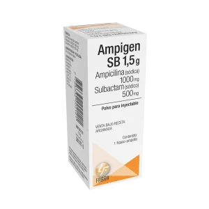 Ampigen SB inyectable - Polvo estéril para Inyección 1 + 0,5 g - Frasco Ampolla x 1 Estuche x 1 un