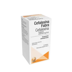 Cefalexina Polvo para Suspensión Oral 250 mg / 5ml - Frasco x 90 ml Estuche x 1 un