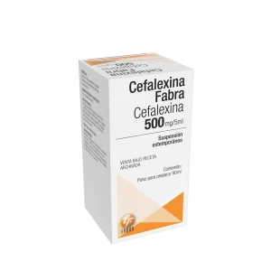 Cefalexina Polvo para Suspensión Oral 500 mg / 5ml - Frasco x 90 ml Estuche x 1 un