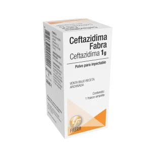 Ceftriaxona inyectable - Polvo estéril para Inyección 1 g - Frasco Ampolla x 1 Estuche x 1 un