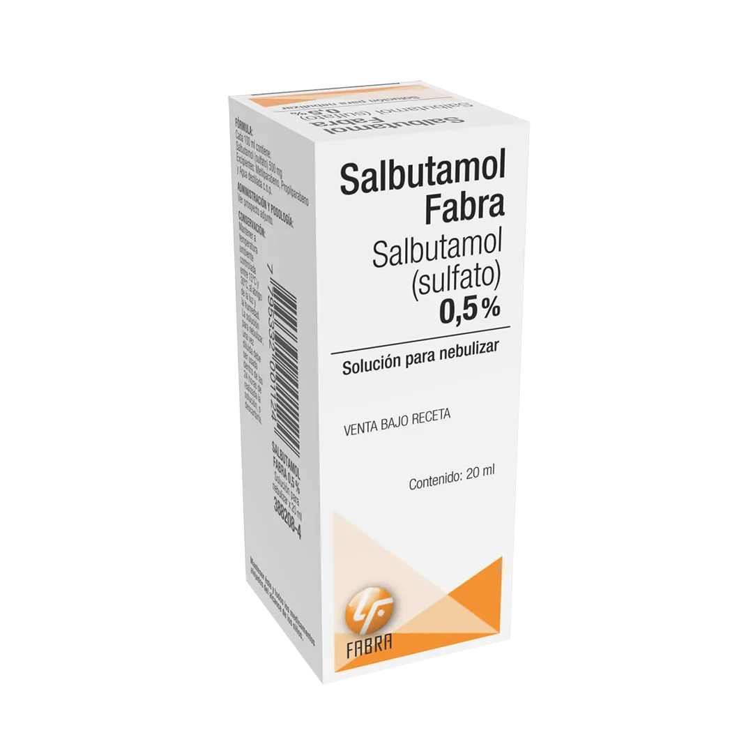 Salbutamol Solución para Nebulizar 5 mg / ml Frasco x 20 ml Estuche x 1 un