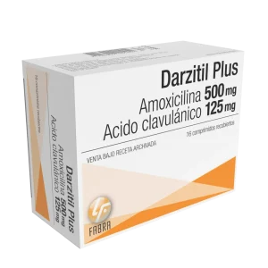 Darzitil Plus Comprimidos 500 + 125 mg - Blister x 4 un Estuche x 16 un