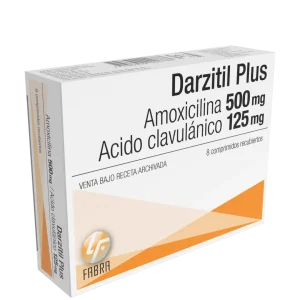 Darzitil Plus Comprimidos 500 + 125 mg - Blister x 4 un Estuche x 8 un