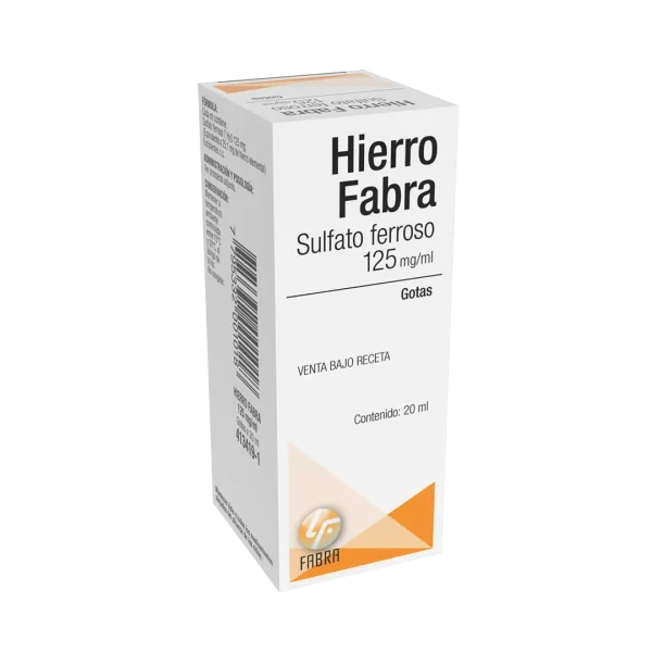 Hierro Gotas 125 mg - Frasco x 20 ml Estuche x 1 un