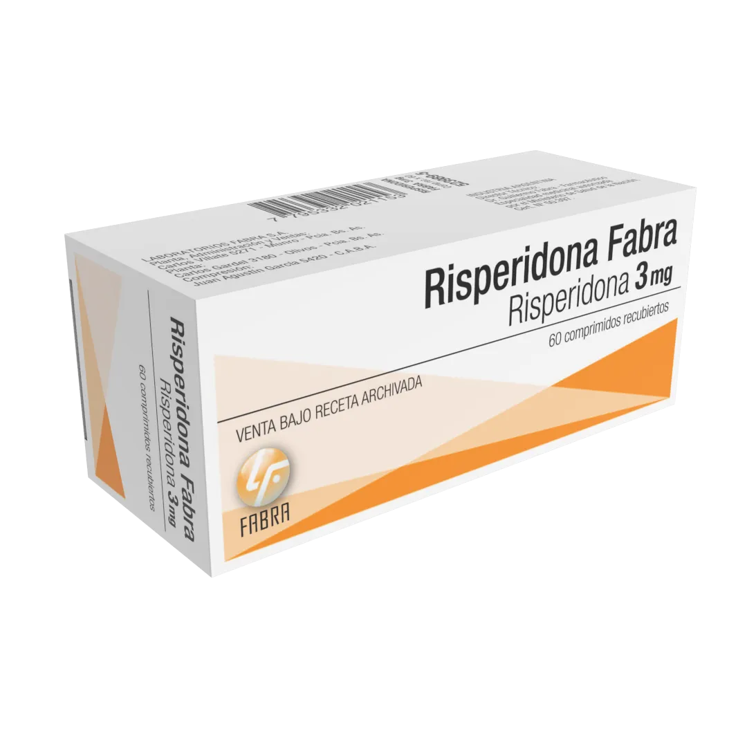 Risperidona Comprimidos 3 mg - Blister x 10 un Estuche x 60 un