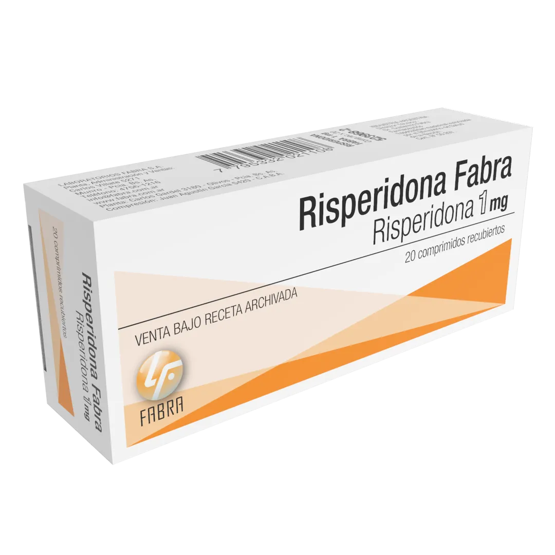 Risperidona Comprimidos 1 mg - Blister x 10 un Estuche x 20 un