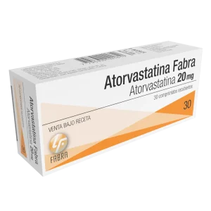 Atorvastatina Comprimidos 20 mg - Blister x 10 un Estuche x 30 un