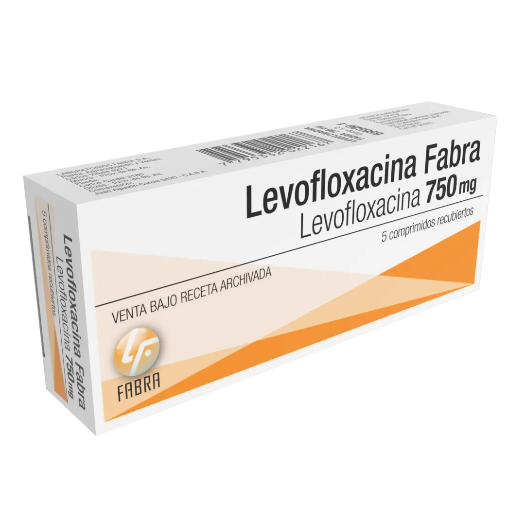 Levofloxacina Comprimidos 750 mg - Blister x 5 un Estuche x 5 un